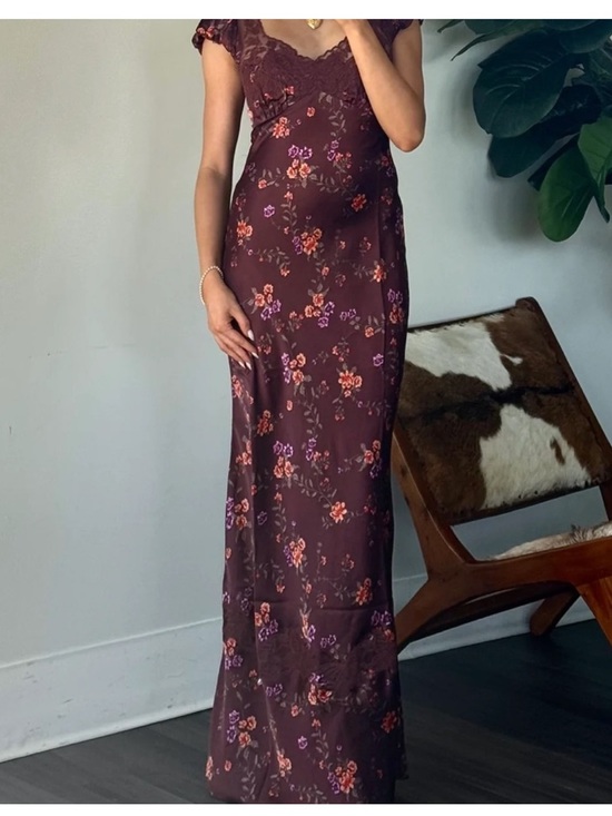 Free People Dresses & Skirts - FREE PEOPLE Butterfly Babe Maxi Dress in Brown Floral